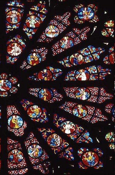 West Rose Window, detail (see also 220813) by French School